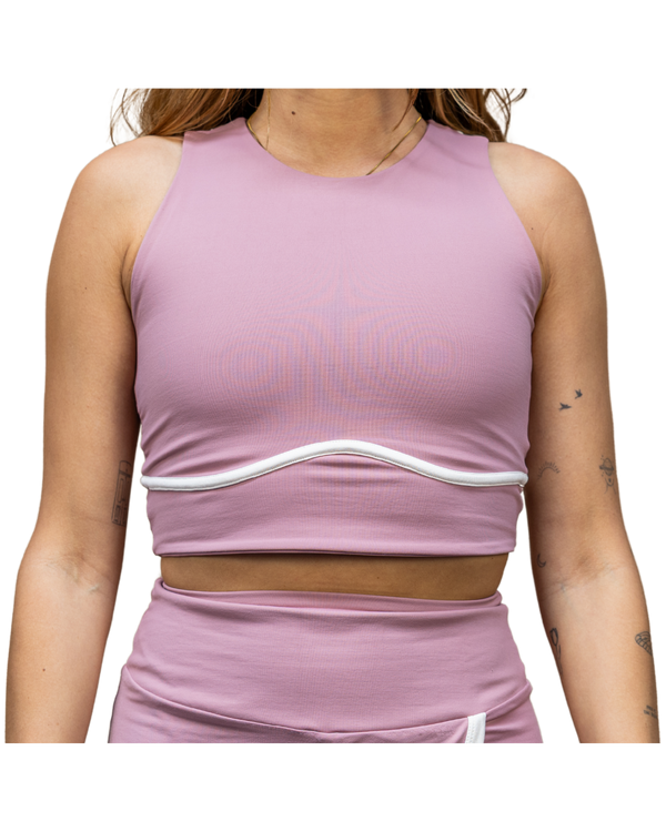Short & Sweet - Dusty Rose Padel & Tennis Crop-Top