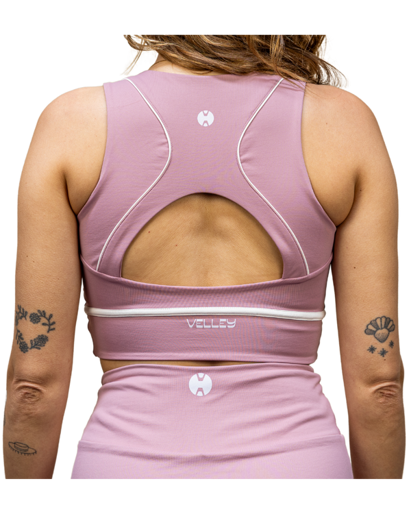 Short & Sweet - Dusty Rose Padel & Tennis Crop-Top
