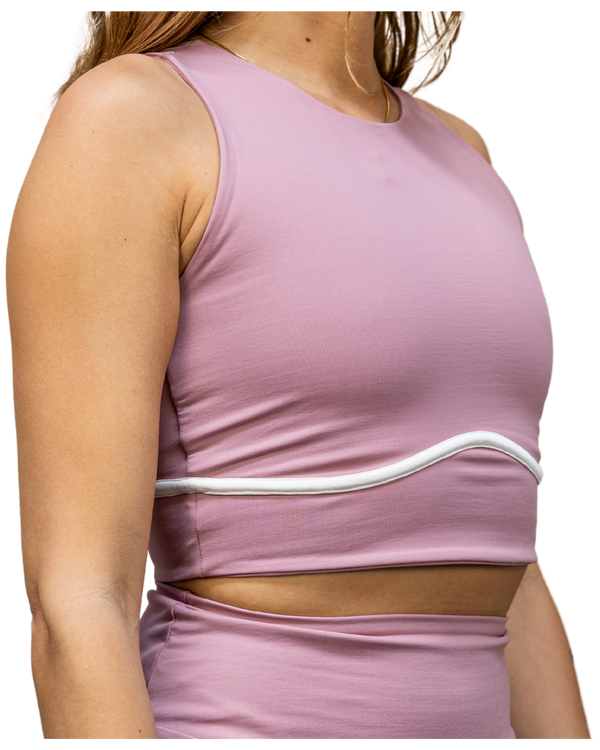 Short & Sweet - Dusty Rose Padel & Tennis Crop-Top