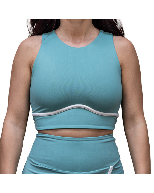 Short & Sweet - Teal Padel & Tennis Crop-Top