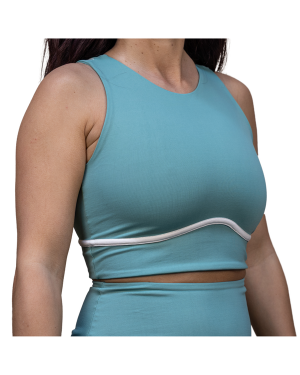 Short & Sweet - Teal Padel & Tennis Crop-Top